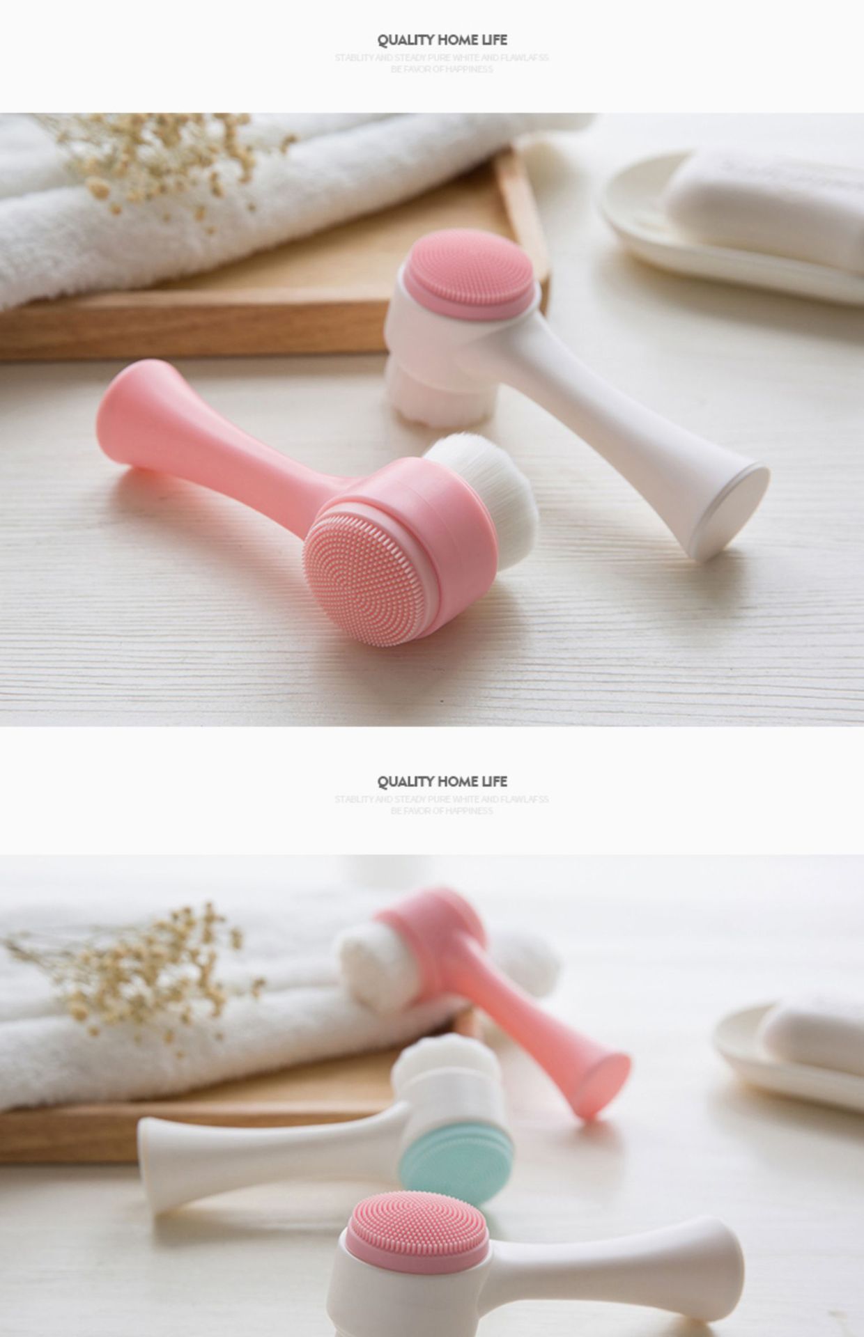 双面洗脸刷软毛硅胶洗脸仪手动洁面刷洗脸神器深层清洁毛孔污垢详情9