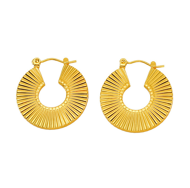 钛钢2023网红爆款小众设计感耳环女欧美复古风五角星耳圈耳饰批发详情19