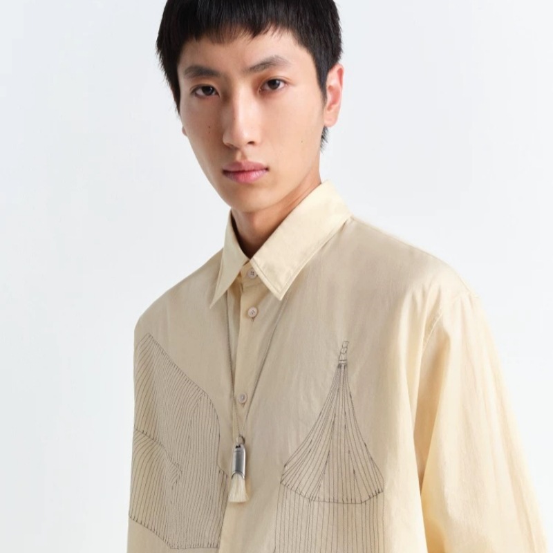 Lema*车静媛同款毛刷子项链ins小众设计高级感复古刷子长款毛衣链详情16