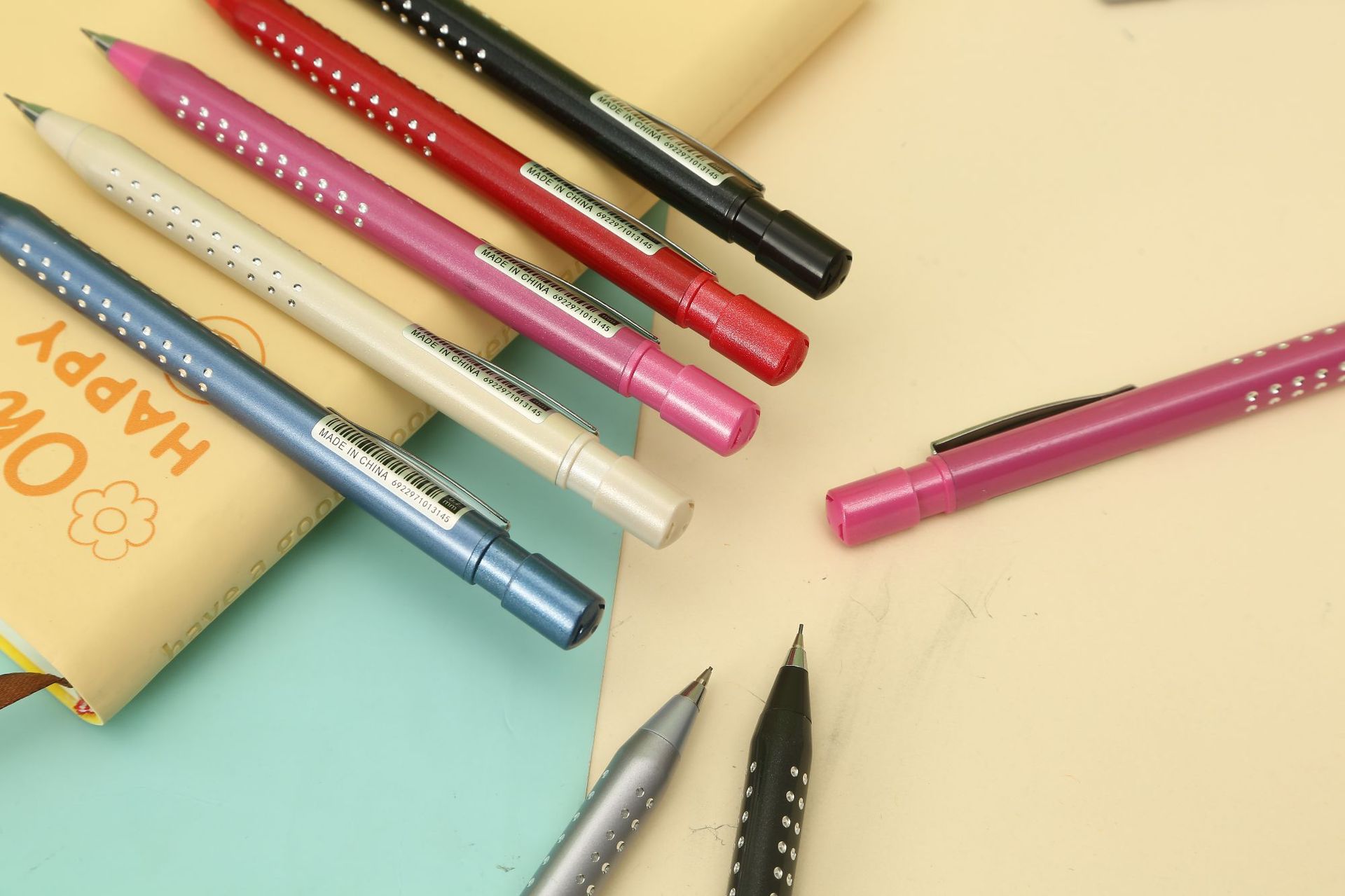 Oufeiya 1314 metal rod weighted office automatic pencil factory direct sales, press pencil wholesale pic 3