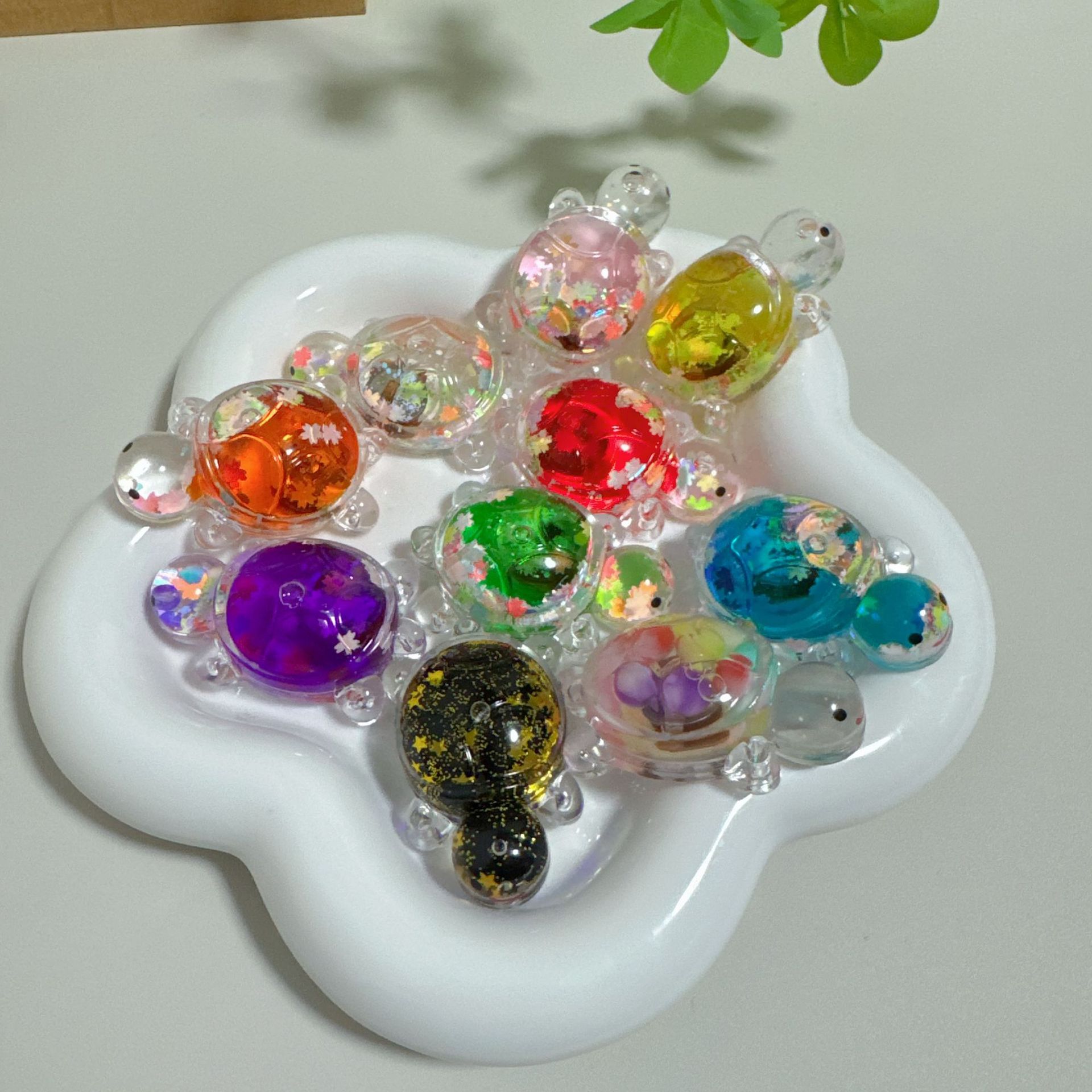 流沙炫彩爆闪夜光小乌龟对碰彩光玩具女孩巨无霸发光彩色盲袋摆件详情4