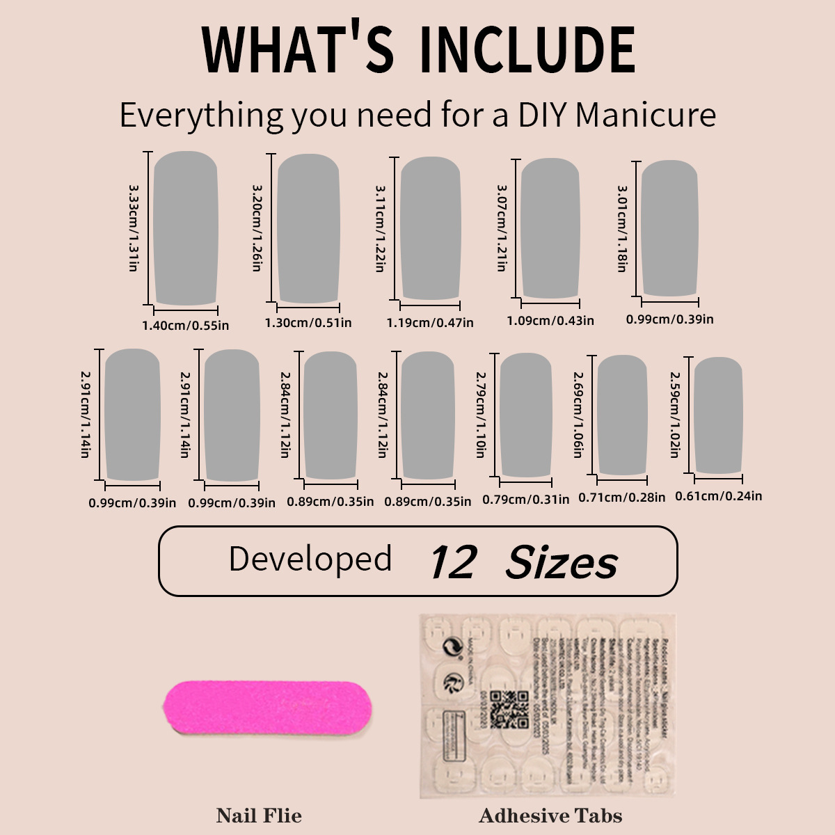 欧美加长水管穿戴甲片法式蝴蝶长方形美甲假指甲成品nails美容护肤彩妆美甲工具套装详情5