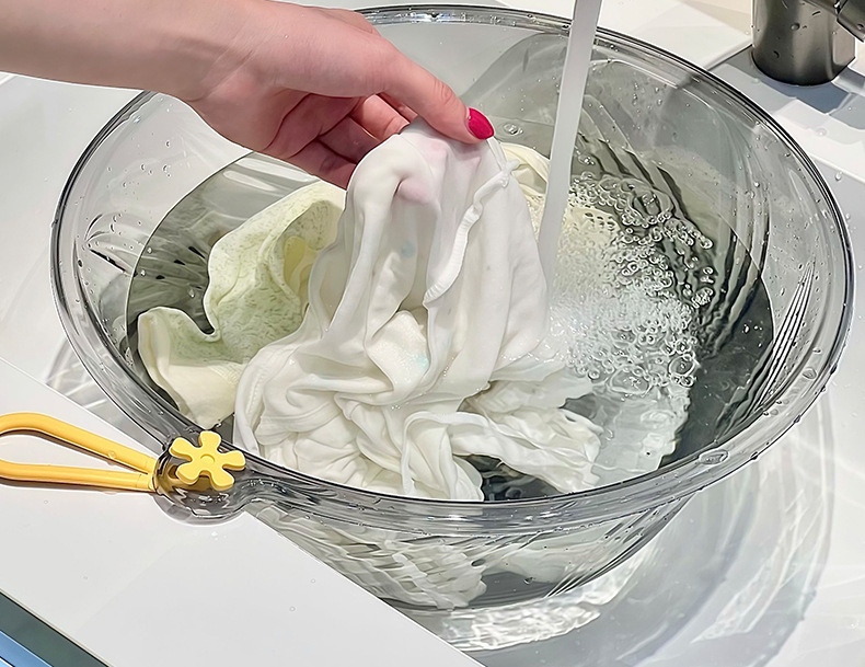 家用高颜值透明加厚纹理洗衣盆多功能壁挂洗脚盆塑料厨房洗菜盆子详情4