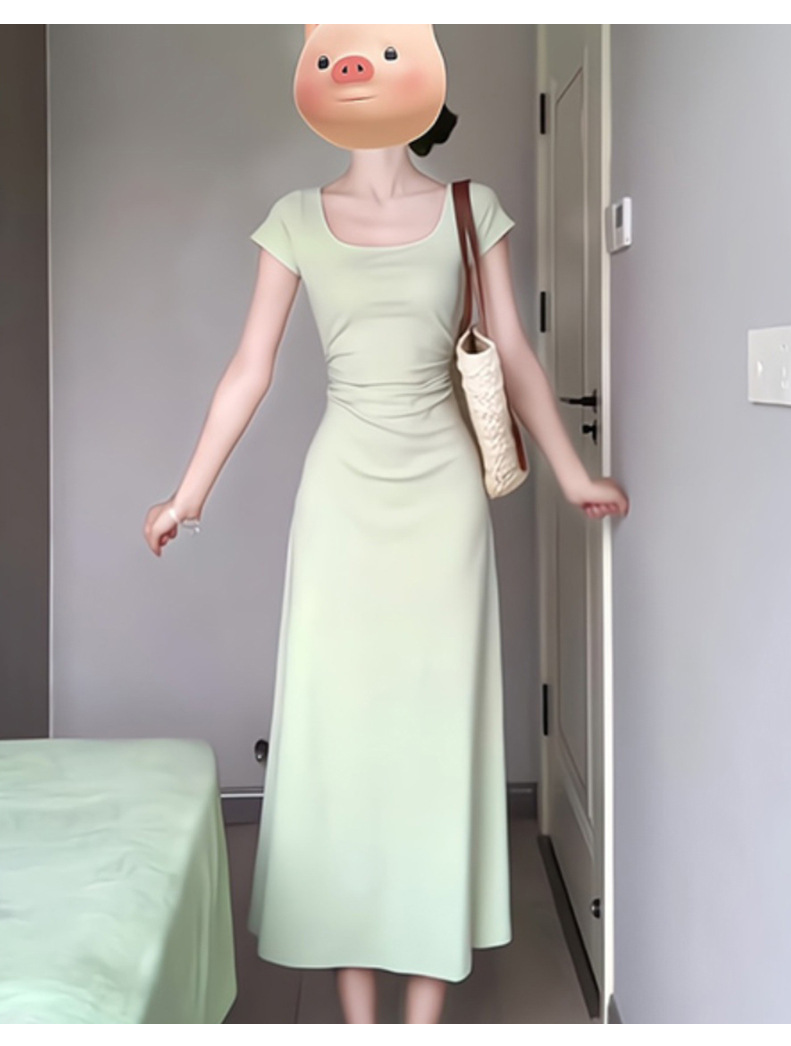 早春内搭连衣裙女名媛风裙子修身收腰小妈长裙御姐微胖A字包臀裙详情23