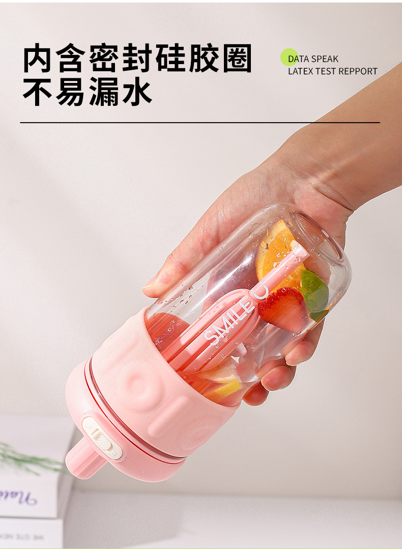 2024新款运动水杯夏季女简约大容量水杯耐高温高颜值塑料杯吸管杯详情22