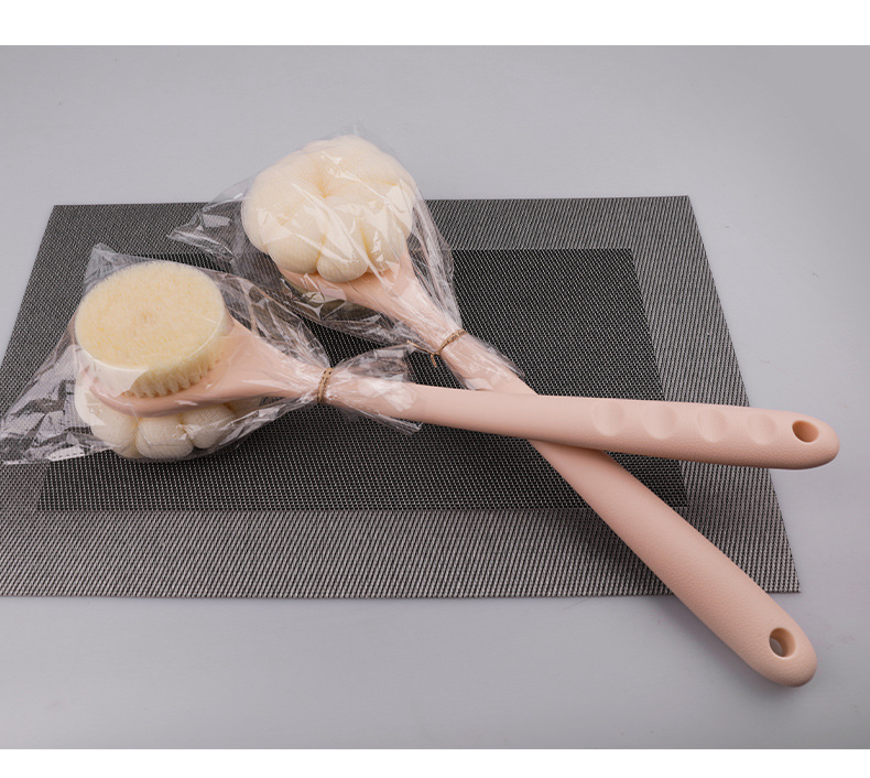 双面沐浴刷南瓜浴花长柄软毛搓澡搓背不求人洗澡刷冲凉神器浴花刷详情11