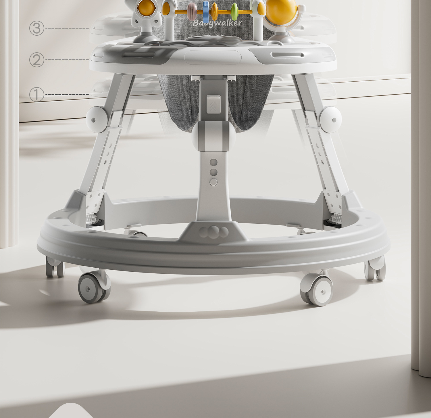 婴幼儿学步车助步车多功能儿童手推可折叠高低调四合一婴儿学步车详情11