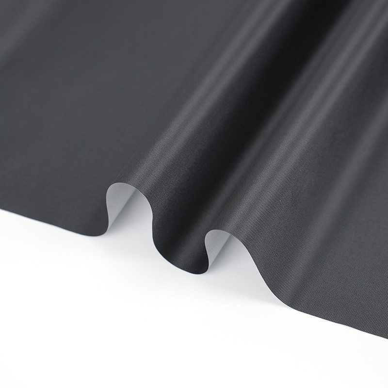工厂现货210D牛津布加密黑丝防水涂银帐篷面料3000水压详情6