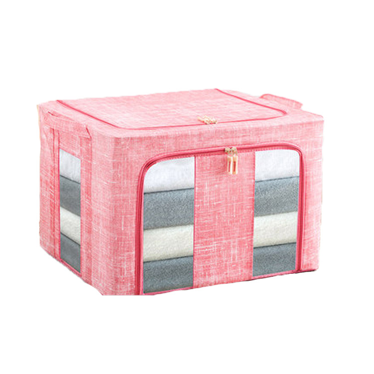 定制无纺布透明收纳箱折叠搬家衣物布艺百纳箱儿童玩具整理收纳箱详情4