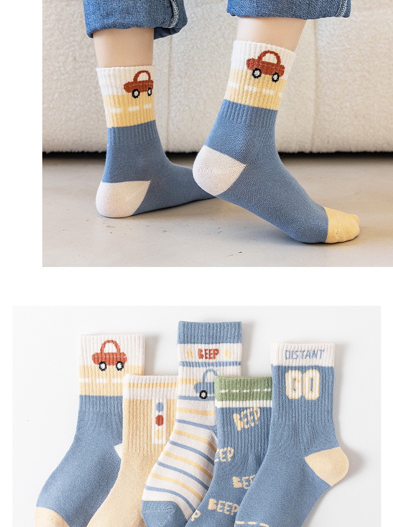 2025春秋新款儿童袜子男女童卡通潮纯中筒棉袜吸汗保暖宝宝袜批发详情13