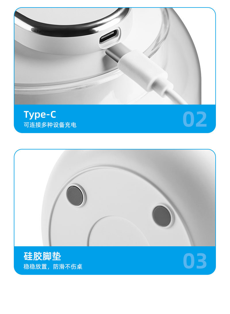 跨境新款2L双喷加湿器usb大容量静音家用小夜灯超声波空气加湿器详情17