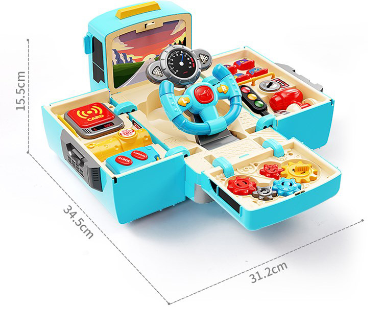 Cross-border all-English simulation of car steering wheels, gears, music education, driving, buses, school buses, toy cars pic 17