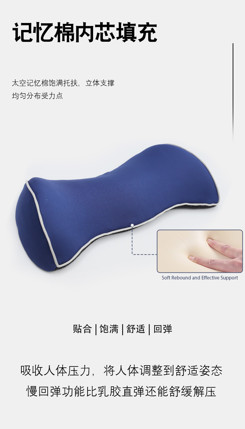 Slow rebound memory foam lumbar pillow, gap lumbar support in the recreation house, car lumbar support, office car lumbar support pic 6
