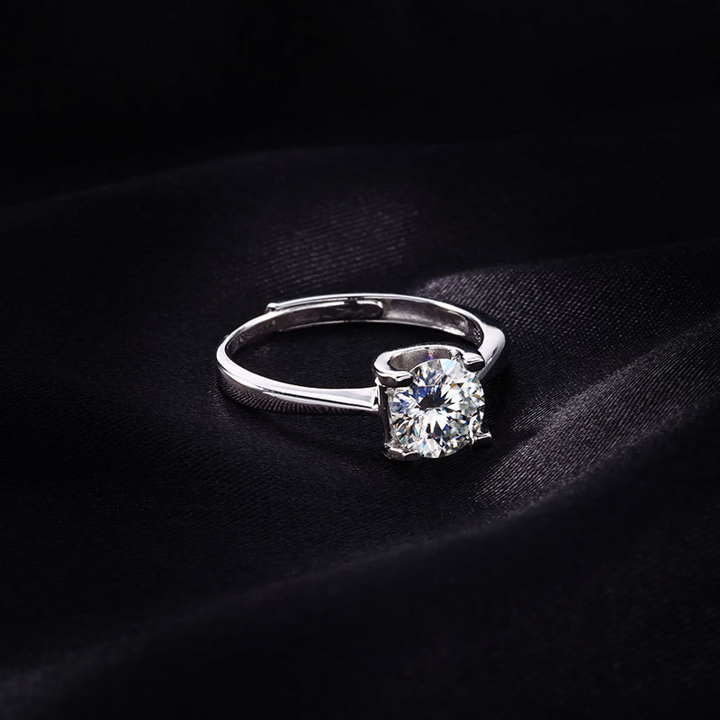 Zhuoheng Select 925 pure silver Moissanite ring wholesale, half of the market, rising steadily, open ring one carat pic 19