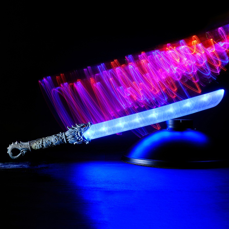 发光刀剑激光剑龙虎刀玩具唐横剑发光长剑棒闪光棒男孩子儿童童年详情3