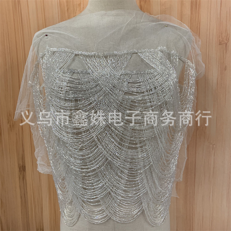 New tassel clothing, wedding dresses and evening gowns, handcrafted tassel applique garments pic 8