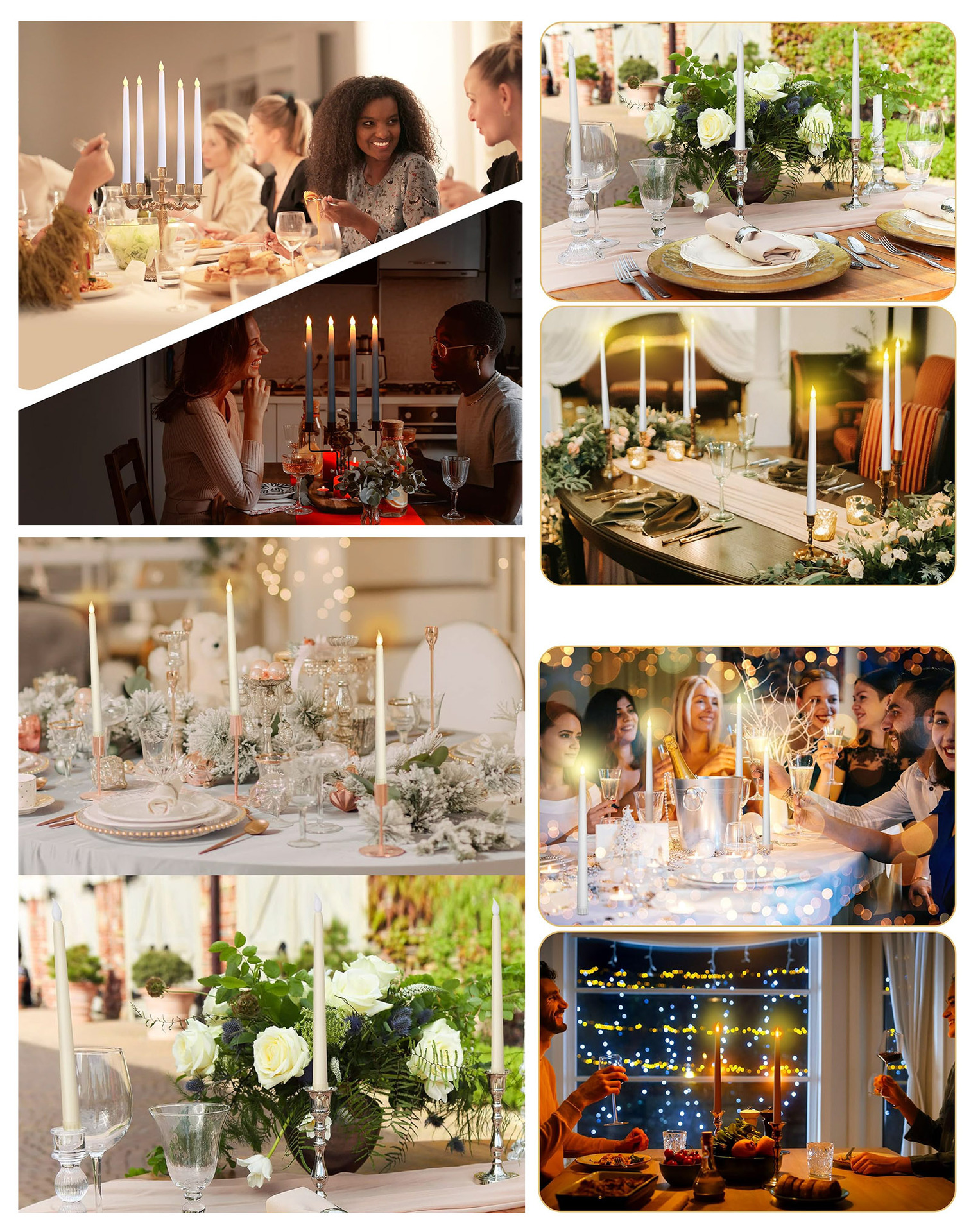 跨境无烟仿真长杆蜡烛 led发光白色聚会家居装饰长杆锥形发光蜡烛详情10