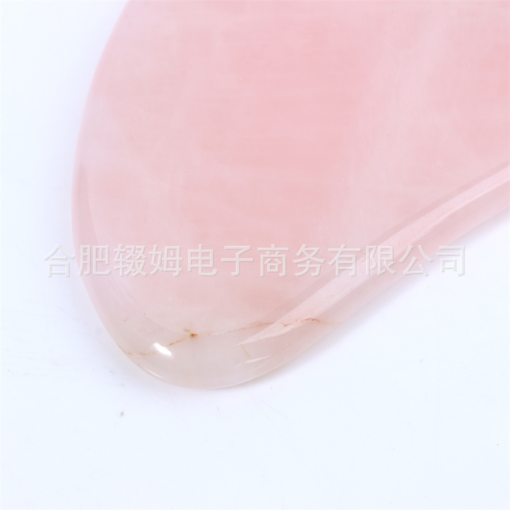 跨境天然玉石滚轮美容器粉晶东陵刮痧板全身通用脸部颈部按摩器详情18