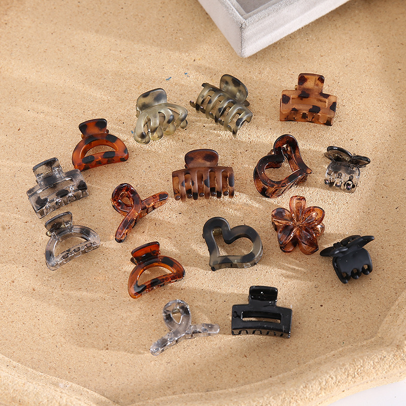 Coffee-colored small hairpin, matte and frosted bangs, hair clipper, small hair clipper for top and side decoration, cross-border hair accessory wholesale pic 5