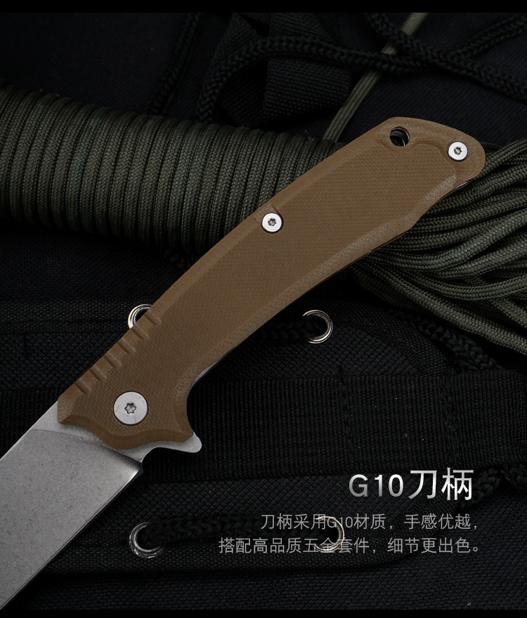New folding knife G10 handle D2 steel bearing small knife G10 handle stainless steel Yangjiang household function in stock wholesale pic 6