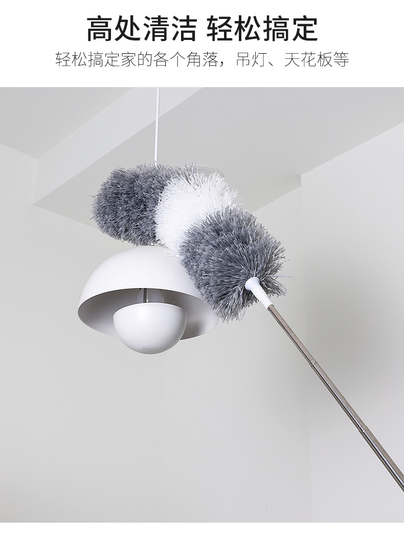 Cross-border bestseller fiber feather duster crevice cleaning wonder, retractable chicken feather Zen, retractable dust duster pic 10