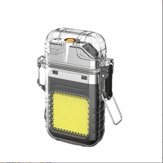 新款透明充电电弧打火机钥匙扣灯 多功能个性户外照明灯 野营露营便携详情15