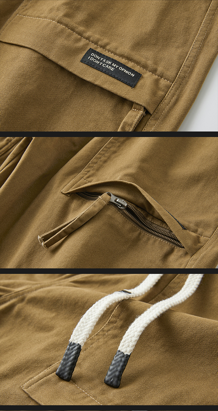 纯棉工装裤子男士2025春季新款宽松直筒美式潮牌阔腿休闲伞兵长裤详情20