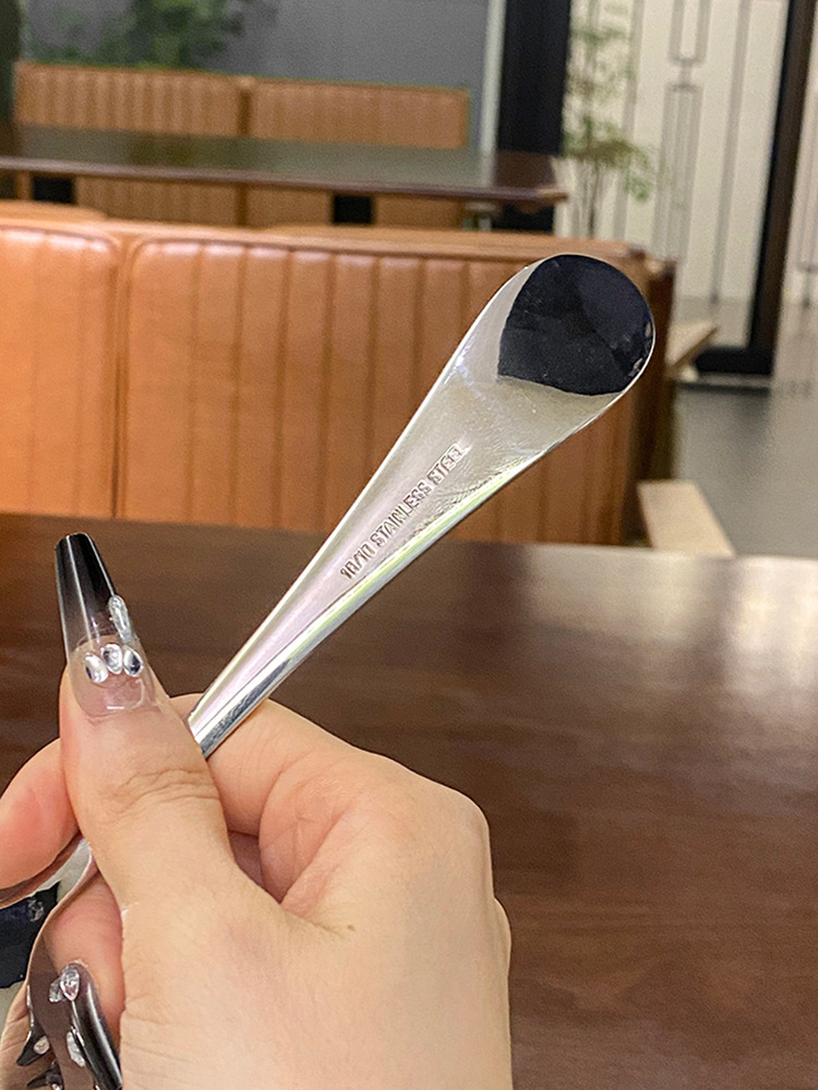 跨境304不锈钢勺子酒店自助加厚蛋形壳喝粥勺家用加厚加深公用勺详情20