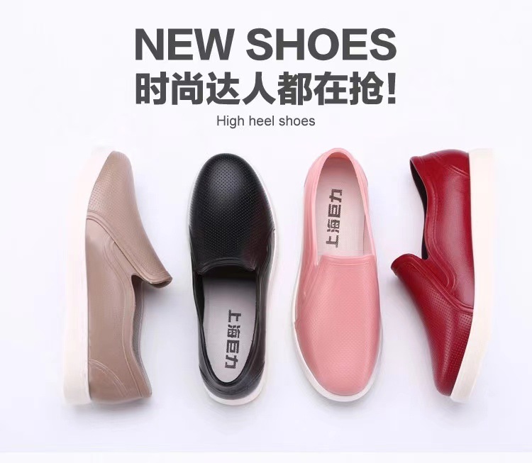 巨力正品跨境雨鞋女防水雨鞋女外穿百搭韩版低帮水鞋女软底防水鞋厂家直销详情4