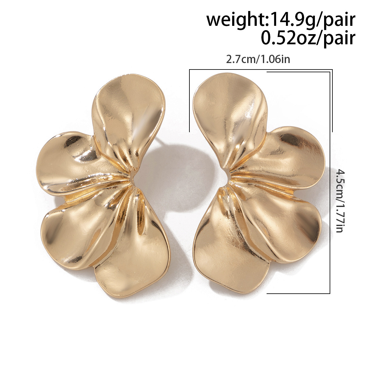 European and American cross-border accessories retro cold style leaf stud earrings fashionable design sense metal flower earrings earrings pic 43