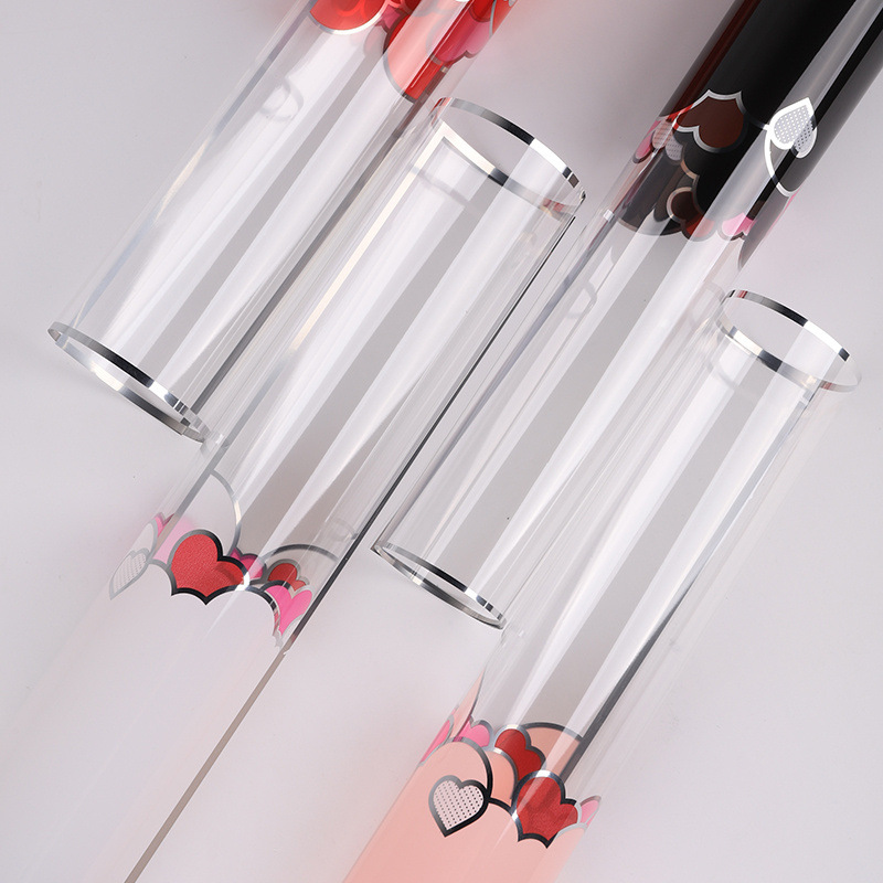 七夕乐乐心单支玻璃纸袋花束包装袋花店花艺玫瑰包花纸材料鲜花包装用品详情5