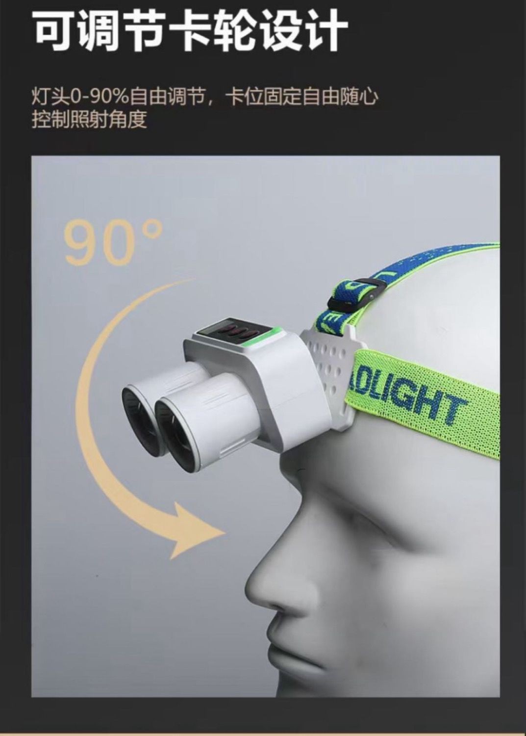 Smart hook-type high-intensity zoom flashlight, a multi-functional portable outdoor emergency lighting flashlight pic 14