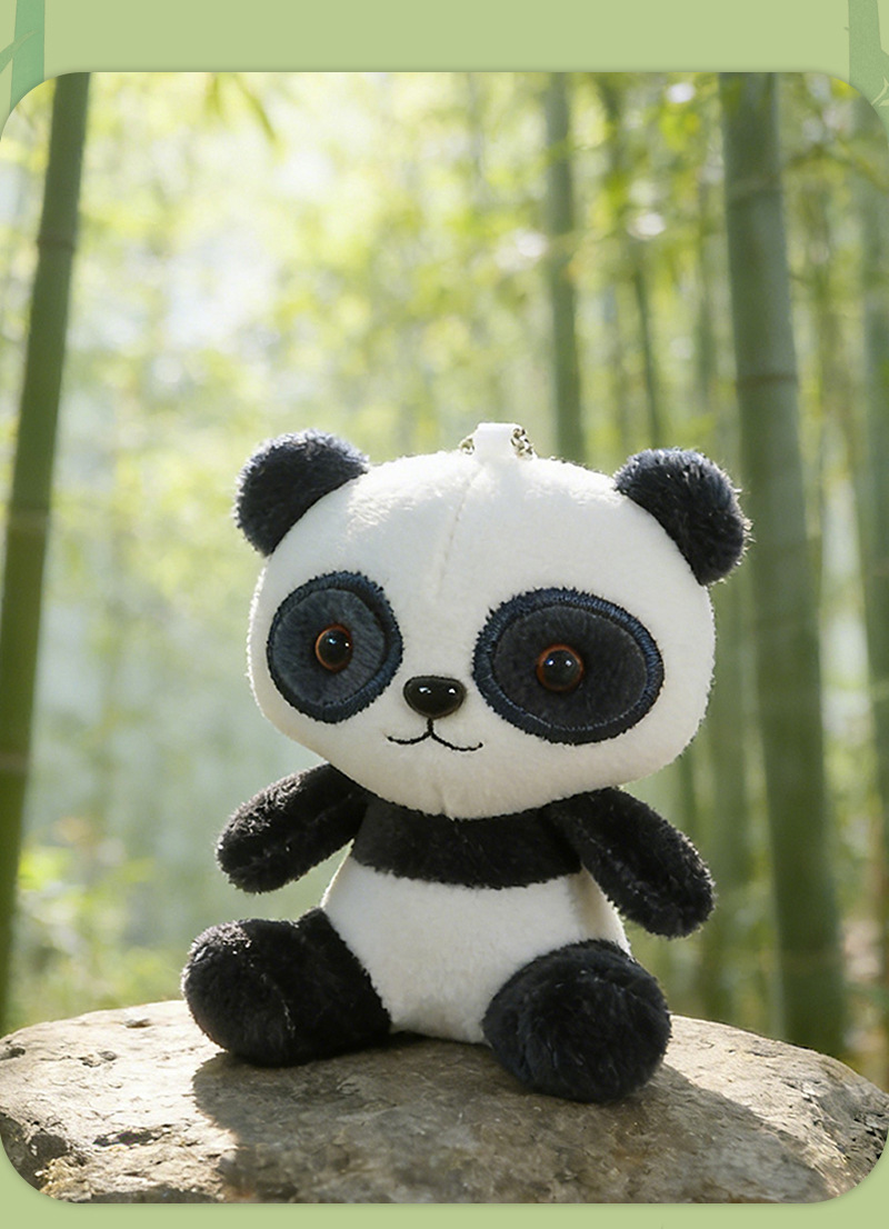 可爱熊猫钥匙扣毛绒挂件新年礼物地推实用吸引人流小礼品批发商品详情11