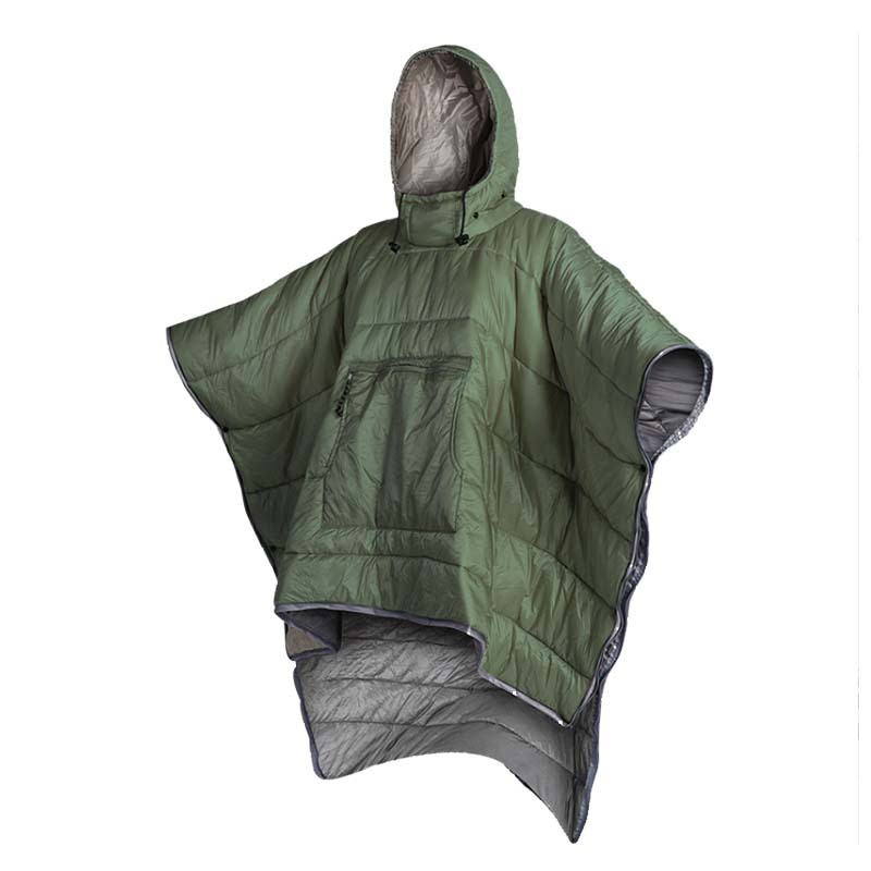 Factory direct supply of cross-border outdoor cape sleeping bags, camping wearable cold-proof and warm capes, shawls and blankets wholesale pic 9