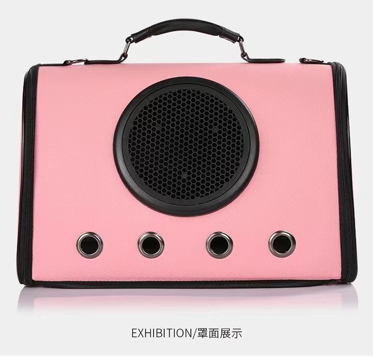 Wholesale of portable pet bags, horizontal cat bags, space capsule large space pet backpacks, PU mobile transparent portable portable bags for going out pic 15