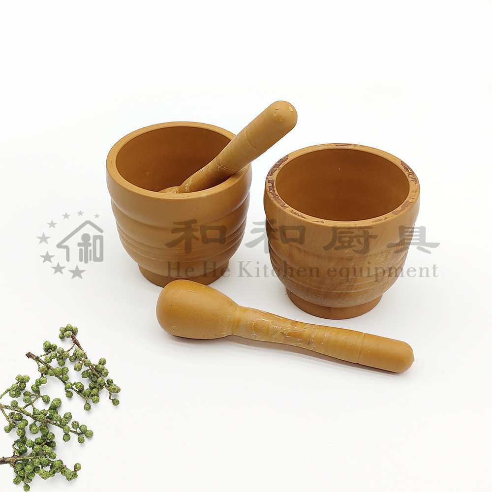 捣药罐手动捣蒜臼创意家用药店厨房小工具仿木纹压蒜器塑料捣蒜器详情13