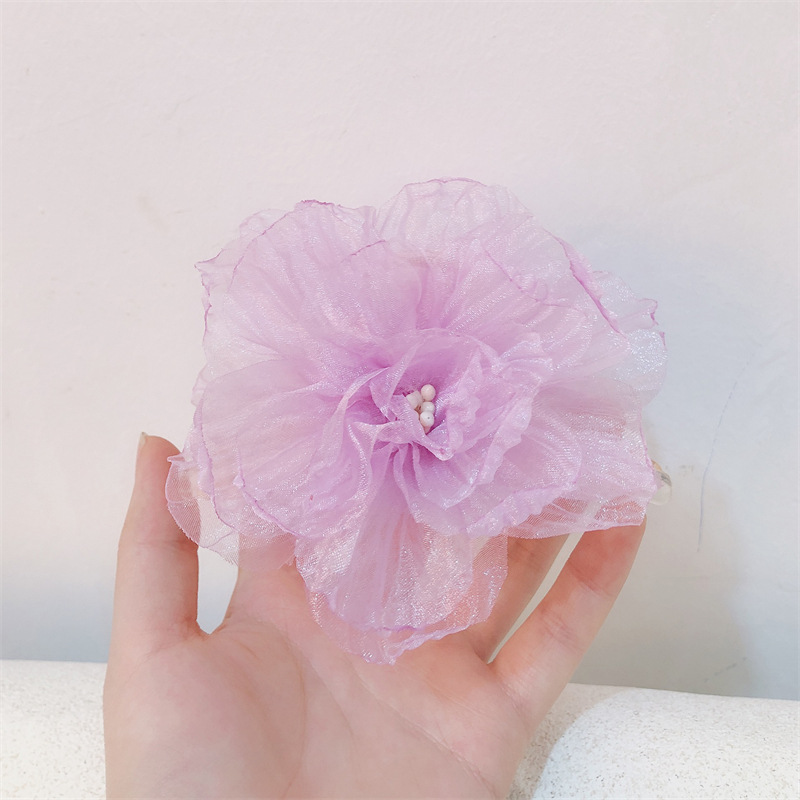 The color is super spring-like ~ Vacation-style large flower hair clip, side clip, new 2024 bangs hair accessory for women pic 39