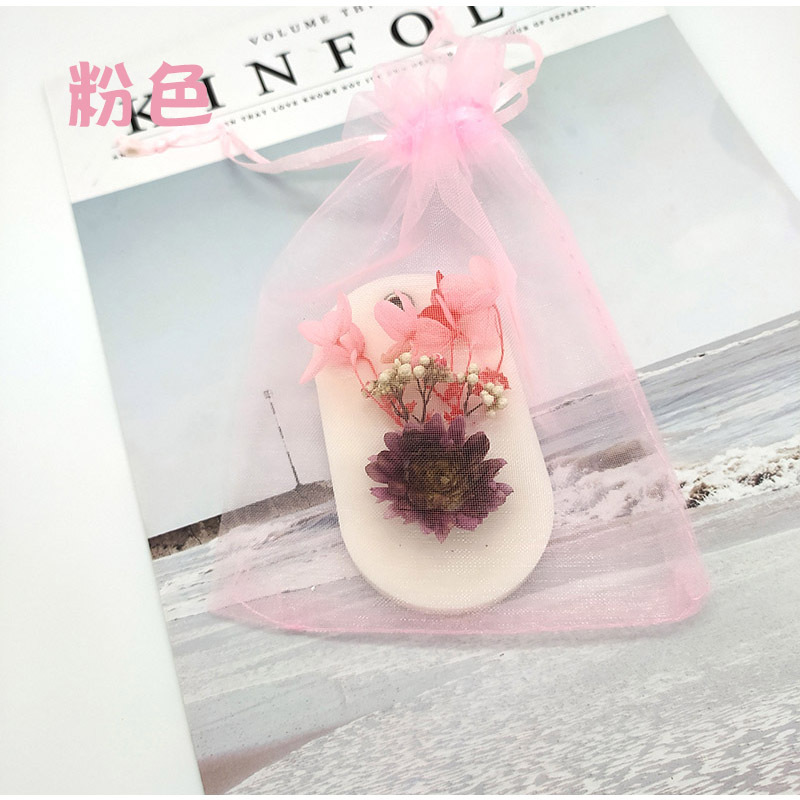 DIY手工香薰蜡片网纱袋包装袋香薰石膏蜡牌抽绳欧根纱束口袋透气详情10