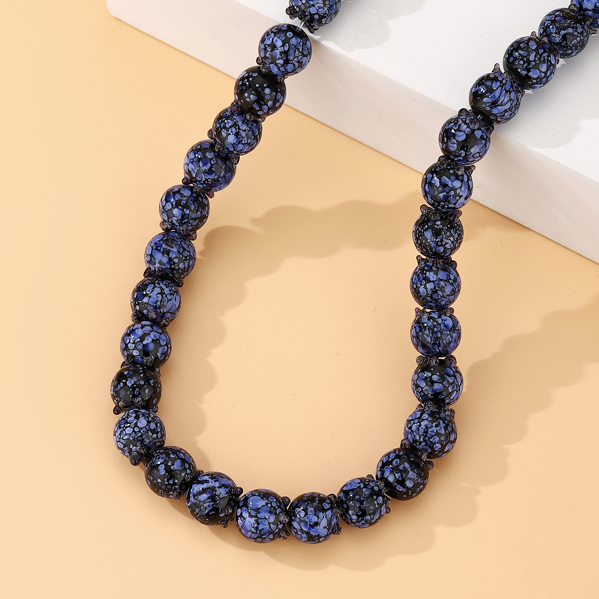 Handmade glass blueberry glass beads with straight holes diy bracelets, necklaces, earrings, accessories, material beads, loose beads pic 3