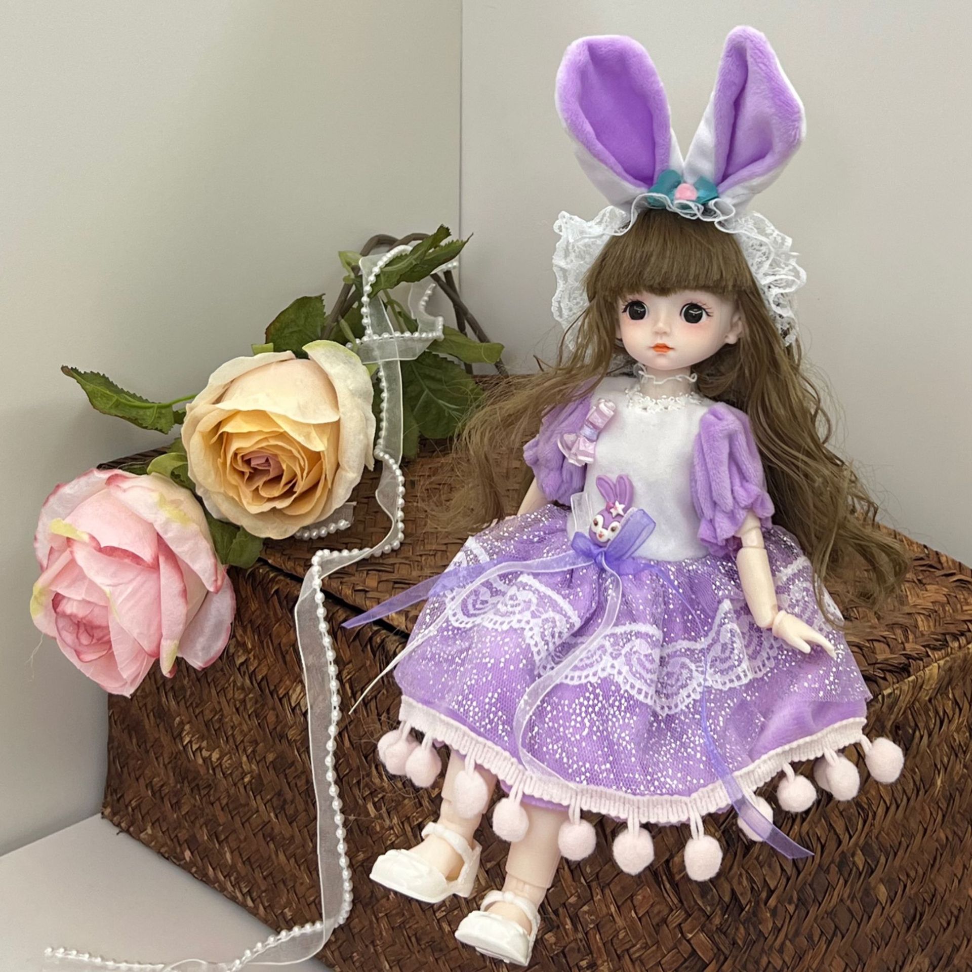 换装30cm洋娃娃公仔女孩衣服小公主玩具套装6分娃衣bjd人偶网红款详情10