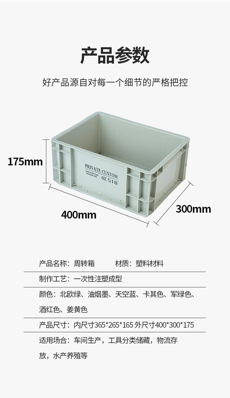 Wholesale industrial-style plastic EU turnover boxes, thickened desktop storage boxes, Japanese-style fish tank filter boxes, hardware toolboxes pic 3