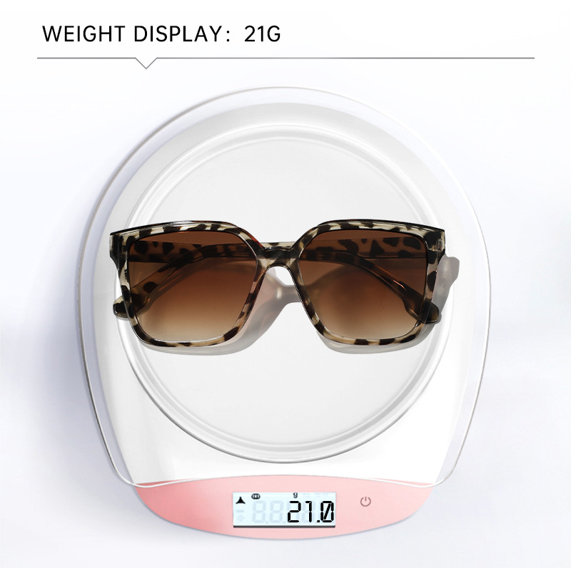 Square leopard print sunglasses for women with a high-end feel, 2025 new European and American sunglasses, UV400 sun protection retro sunglasses pic 5