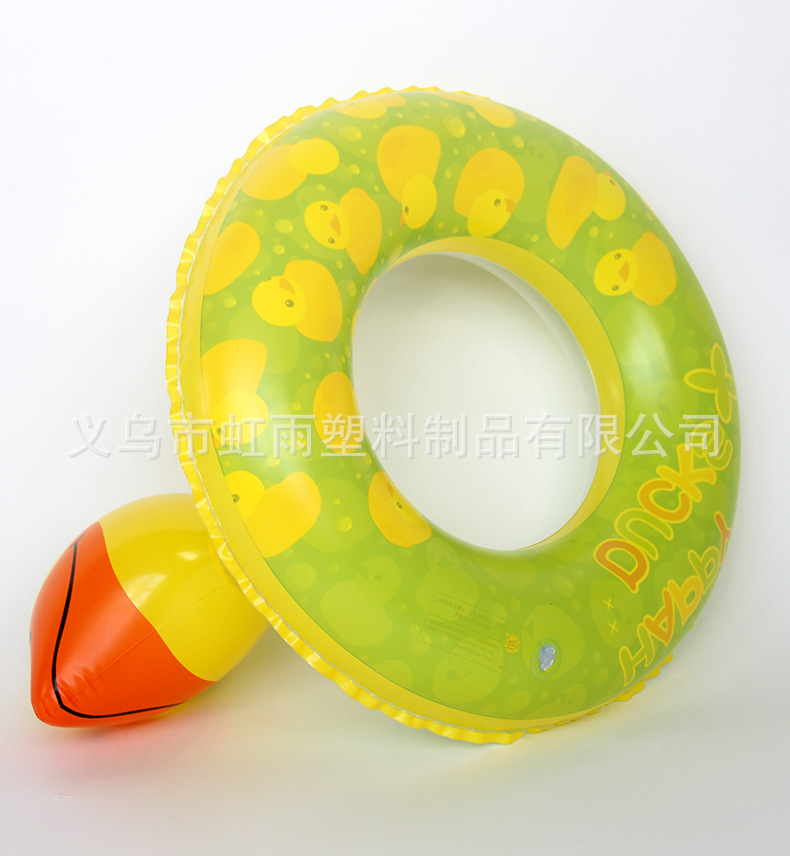 儿童泳圈婴儿座圈充气透明坐圈带头艇宝宝戏水圈小黄鸭加厚游泳圈详情11