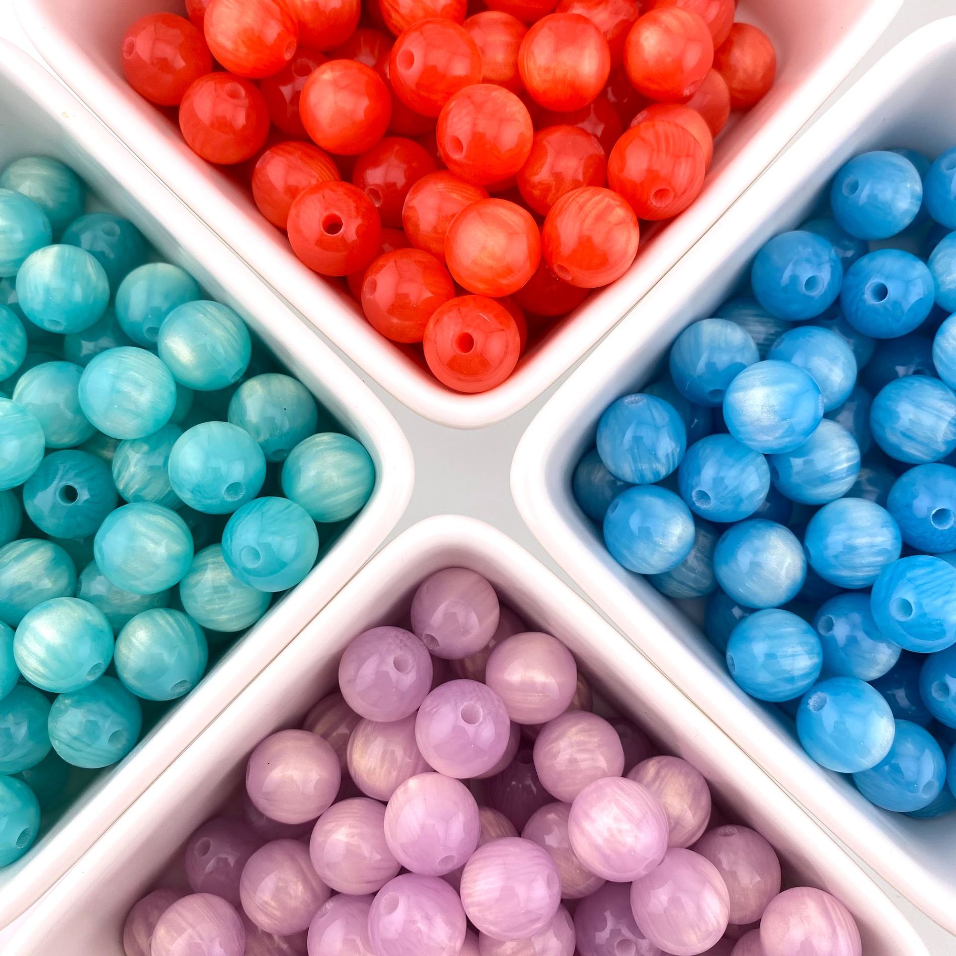 Candy-colored gilded resin beads, round beads, loose beads, string beads, bracelets, necklaces, diy handmade small accessories pic 2