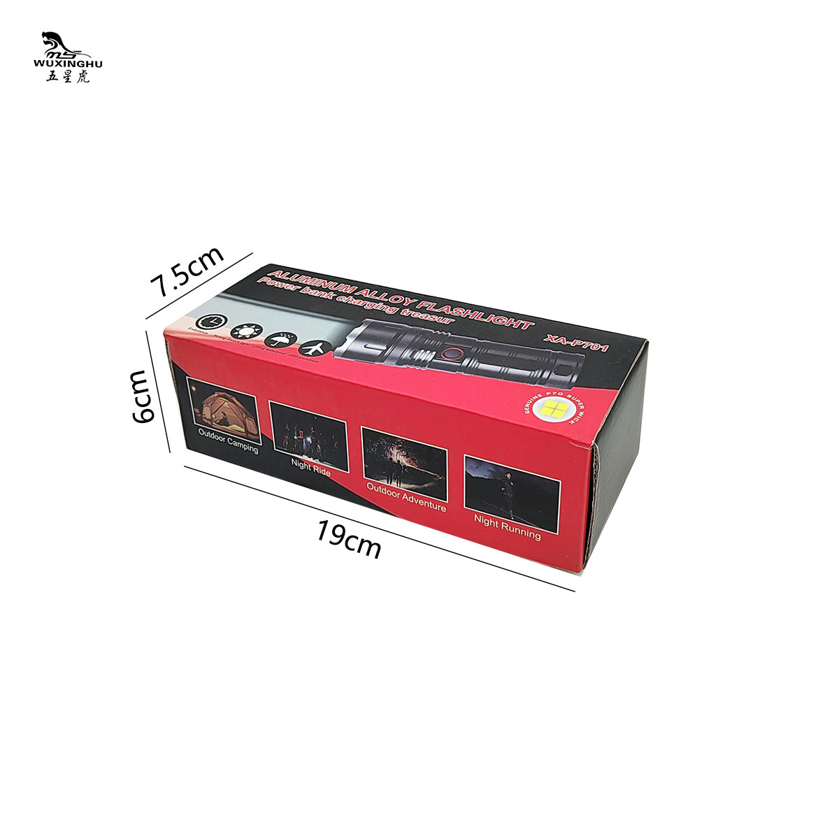 B702 White laser aluminum alloy flashlight, zoom charging with output, gift box set, special laser lamp for lighting fixtures pic 4