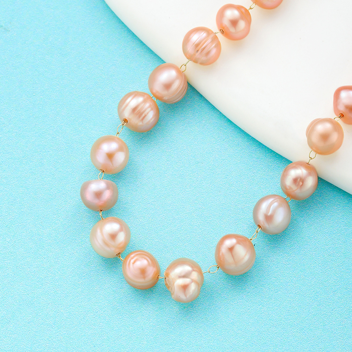 Natural freshwater precious handcrafted bracelets, Baroque pearls, irregular-shaped pearls, versatile light luxury bracelets, pearl wholesale pic 12