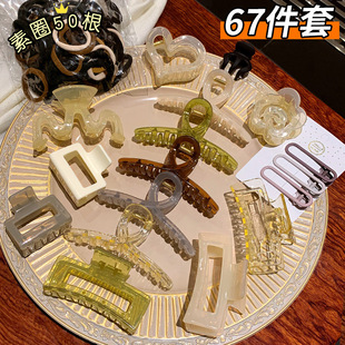 Black shark hair clips for women with a high-end feel, large hair volume, big hair gripper, back of the head, updo hair clips, headwear gripper pic 5