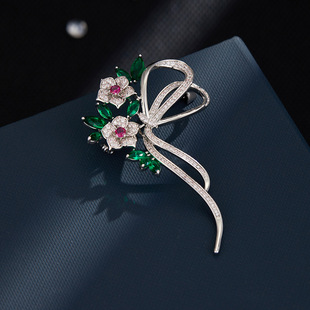 European and American style light luxury bow brooch, original design, simple and versatile, exquisite brooch, new autumn and winter suit pin pic 5