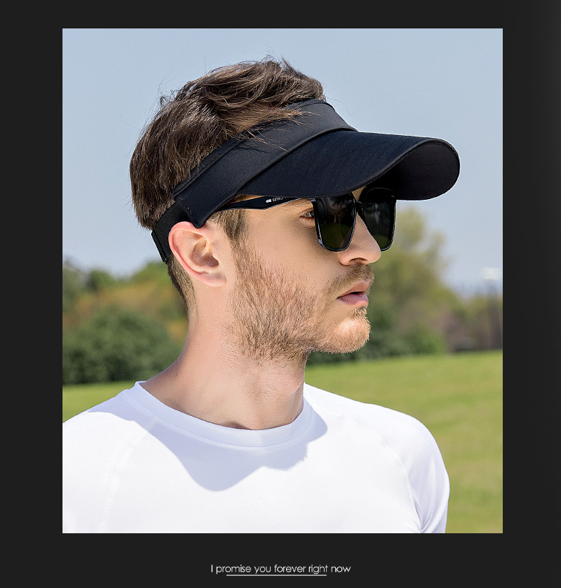 UPF50+防晒遮阳帽运动帽男女潮透气空顶帽跑步帽百搭大檐鸭舌帽子详情16