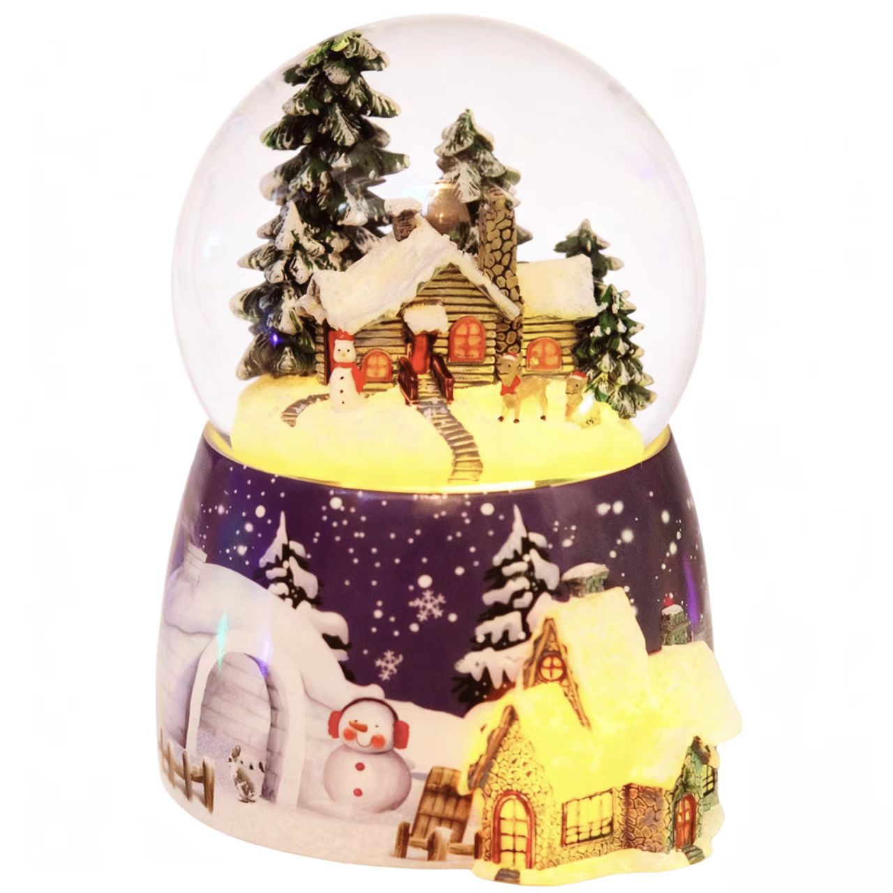 Customized Christmas crystal ball music box, automatic snowfall and glowing music box, creative birthday gifts for men and women pic 5